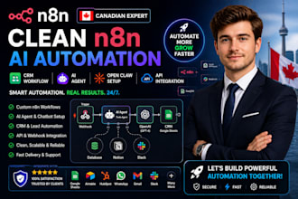 claw n8n ai automation, crm workflow, ai agent, open claw setup, api intgration