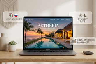 create your pool villa hotel anniversary portfolio or personal website