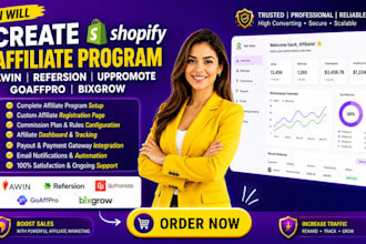 create shopify affiliate program store awin refersion uppromote goaffpro bixgrow