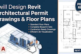 create architectural permit drawings and blueprints in revit, archicad
