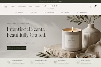 design a shopify store for handmade, scented and spiritual candles candle store