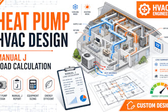 design heat pump hvac system with manual j load calculation
