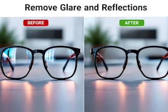 remove glasses glare and reflections from photos professionally