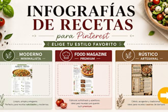 crearé una infografía vertical de receta para pinterest