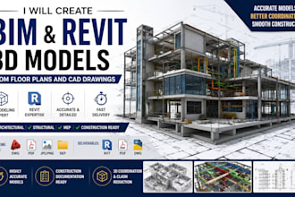 create bim and revit 3d models from floor plans and cad drawings