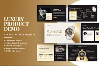 design product launch marketing, powerpoint presentation product demo slide