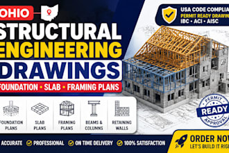 design ohio structural engineering drawings, foundation, slab and framing plans