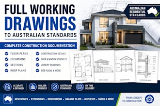 prepare construction and working drawings to australian standards