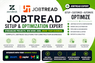 setup jobtread CRM, construction workflow, automation and integration