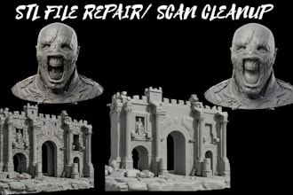 repair stl file clean 3d scan fix mesh errors and optimize for 3d printing