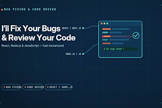 fix bugs and review your react nodejs or javascript code