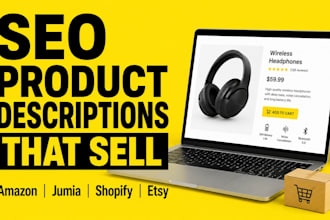 write product descriptions for shops