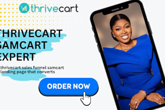 thrivecart sales funnel samcart landing page online course gohighlevel systemeio