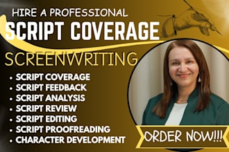 provide script coverage feedback notes analysis for TV pilot or film screenplay