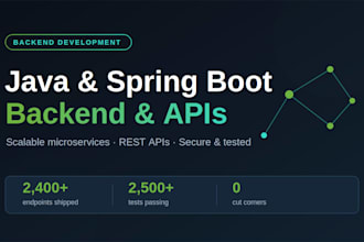 develop a scalable java spring boot backend with rest apis