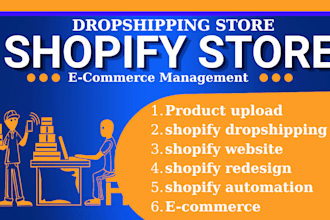 build and do shopify e commerce management and shopify store design