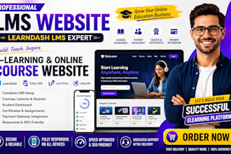 create lms website, learndash lms elearning website online course website