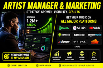 be your music manager artist manager for music distribution and music marketing