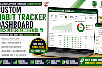 create a custom habit tracker dashboard in excel and google sheets