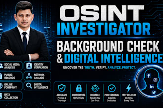 do osint investigation, background check and open source intelligence