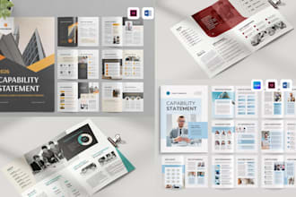 design an editable canva capability statement and corporate brochure template