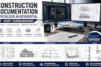 create construction documentation specialized in residential fast turnaround