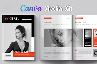 design canva media kit, rate card, media kit, epk and ugc portfolio for creators
