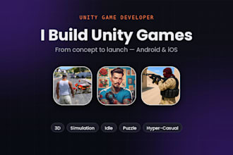 develop a unity game for android and ios