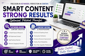 provide a high quality proofreading and content creation