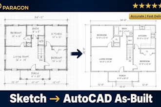 create as built drawings and measured survey in autocad dwg