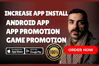 do game app promotion, android mobile app installs, app testing