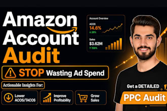 do amazon ppc audit, listing audit, account audit of your brand with action plan