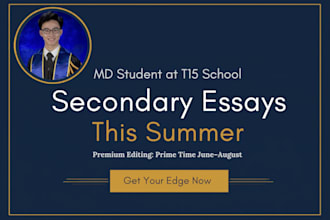 edit your med school secondary essays