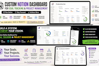 create a custom notion dashboard for goal tracking and project management