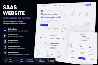 develop premium saas website, saas mvp, saas platform