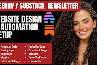 setup beehiiv newsletter design, substack account, beehiiv ai website design