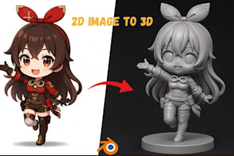 convert 2d image to 3d multicolor printable model  3d head stl 3mf for 3d print