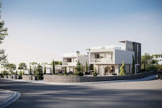 render proposed building elevation plan,cgi real estate concept visualization