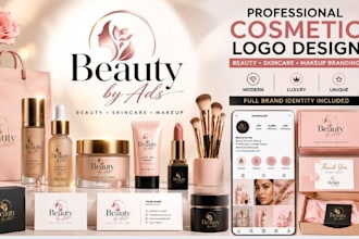 design business logo, full branding kit and brand identity