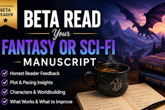 beta read your fantasy or sci fi manuscript