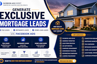 generate exclusive mortgage leads fha refinance home loan leads via facebook ads