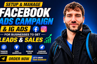 setup facebook ads campaign, ig ads for businesses to generate leads and sales