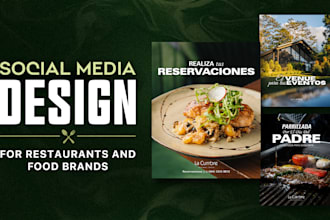 design instagram posts and social media content for restaurants