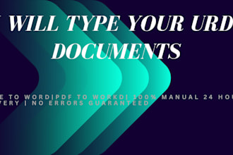 do professional urdu typing transcription from image pdf and audio