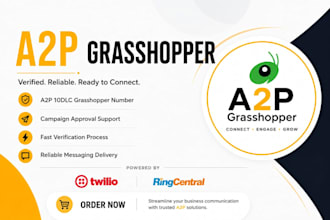 register a2p 10dlc for grasshopper tcr and SMS compliance