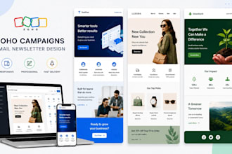 design professional email newsletters in zoho campaigns