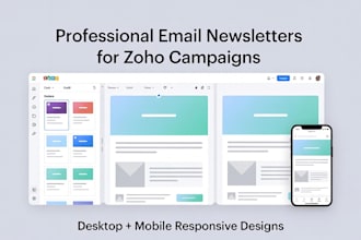 design professional email newsletters in zoho campaigns email marketing template