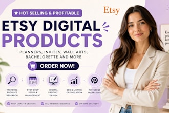 create profitable etsy digital products and printables