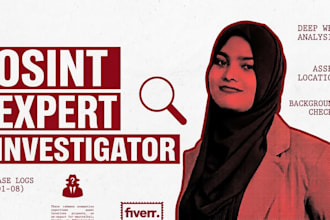 be your osint private investigator and do background checks
