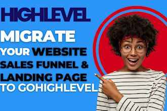 migrate your website sales funnel and landing page to gohighlevel